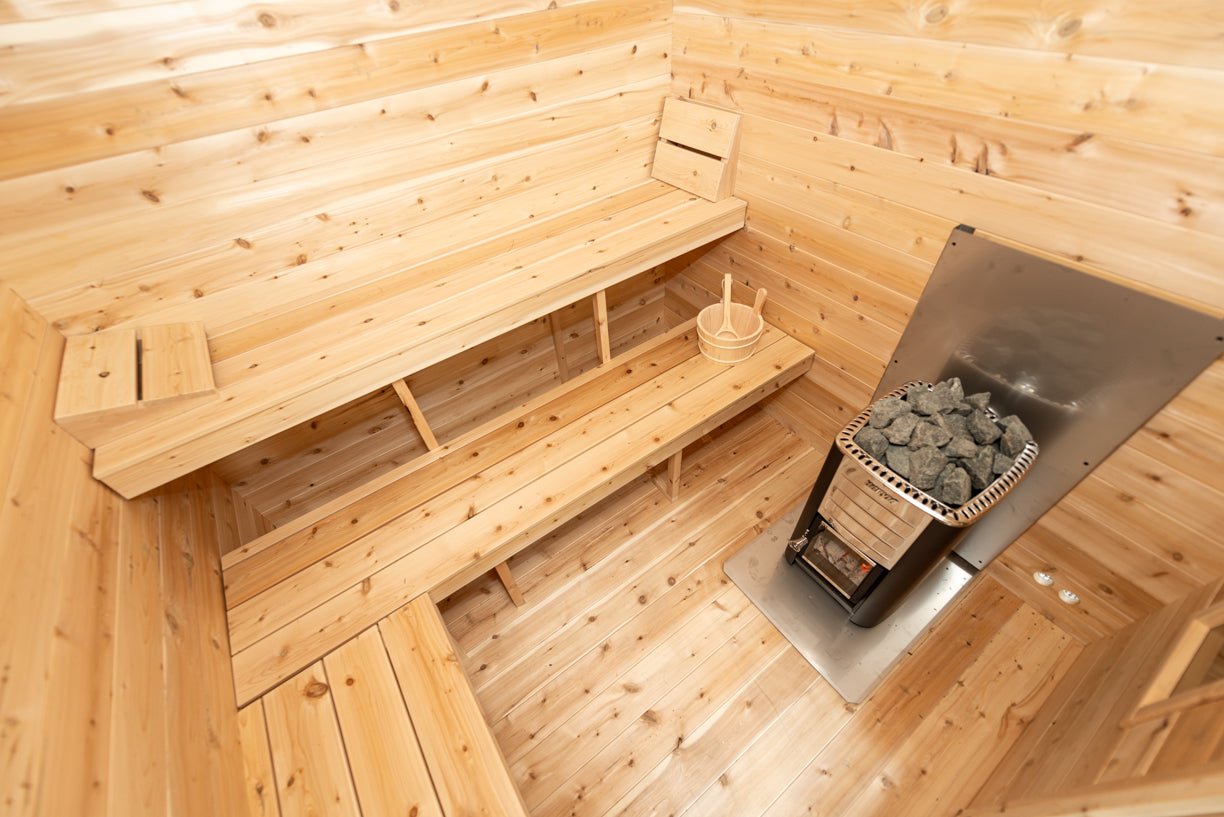 Canadian Timber Georgian Cabin Sauna with Change Room - Buy Your Adventure