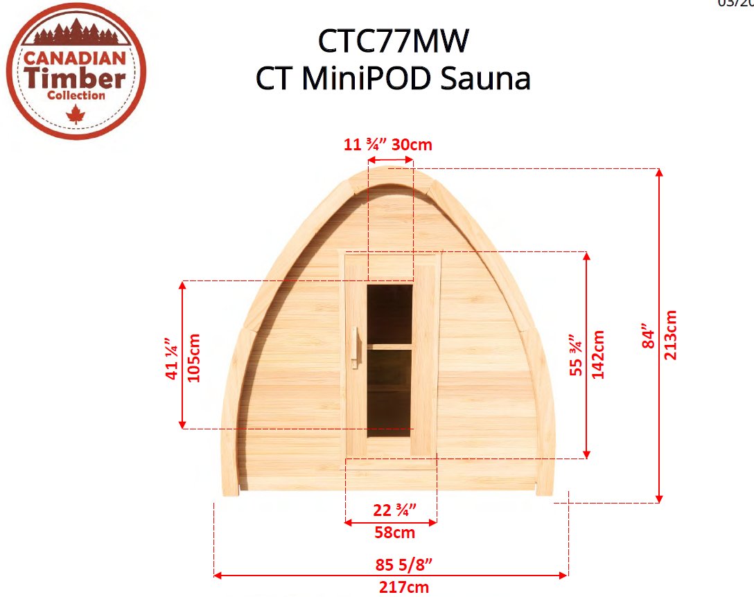 Canadian Timber MiniPod Sauna - Buy Your Adventure