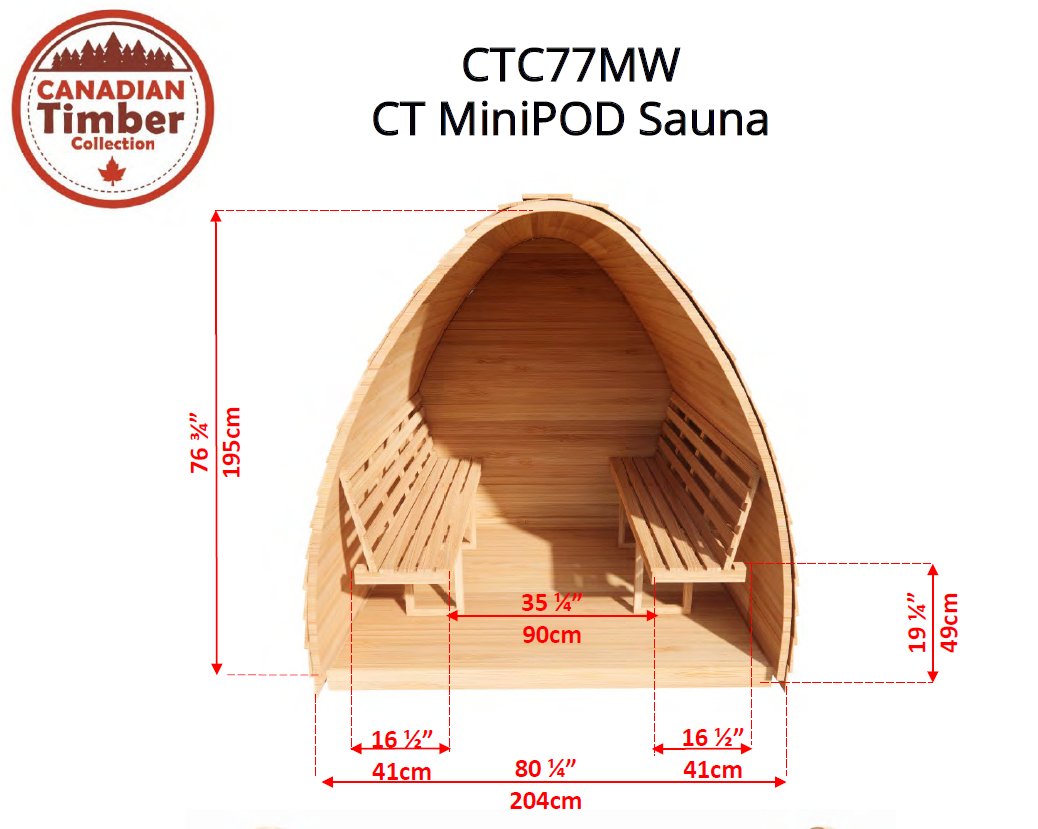 Canadian Timber MiniPod Sauna - Buy Your Adventure