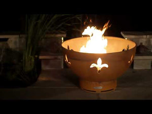 Fire Pit Art Fleur de Lis | Fire Pit