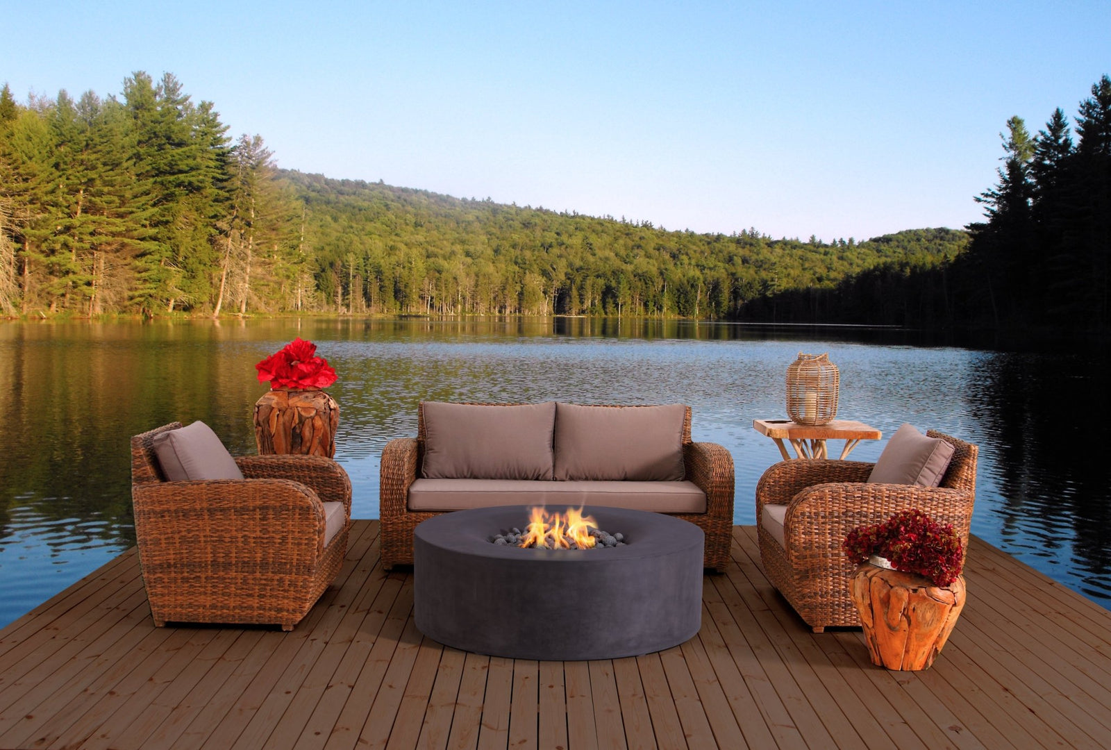 Pyromania Concrete Fire Table - Avalon - 42" Round | Fire Pit - Buy Your Adventure