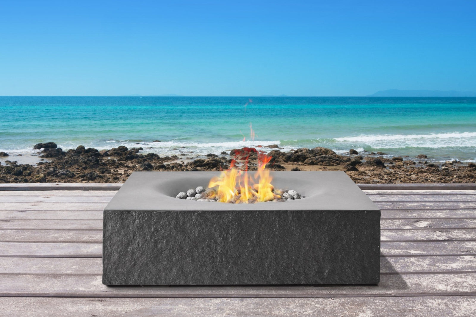 Pyromania Concrete Fire Table - Monument - 41" x 41"| Fire Pit - Buy Your Adventure